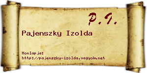 Pajenszky Izolda névjegykártya